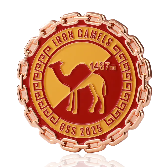 Iron Camels 1487th OSS 2025 Shiny Copper Challenge Coin