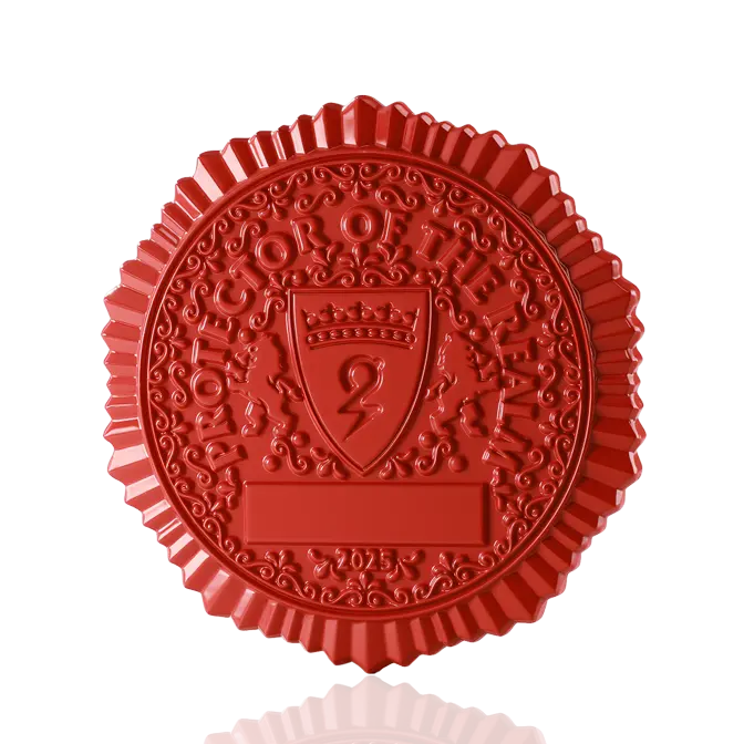 Protector of the Realm Crest Dye Red Challenge Coin