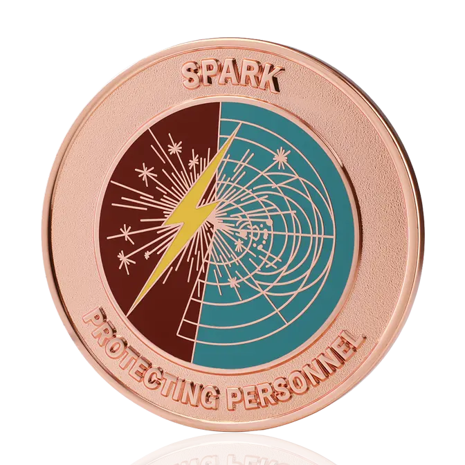SPARK "Protecting Personnel" Shiny Copper Challenge Coin