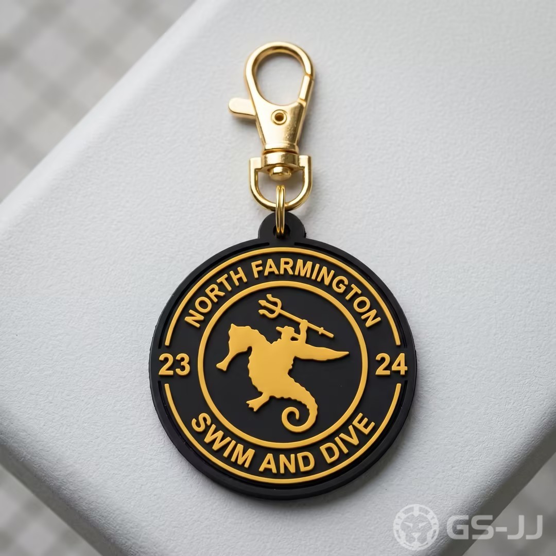 custom logo rubber keychain