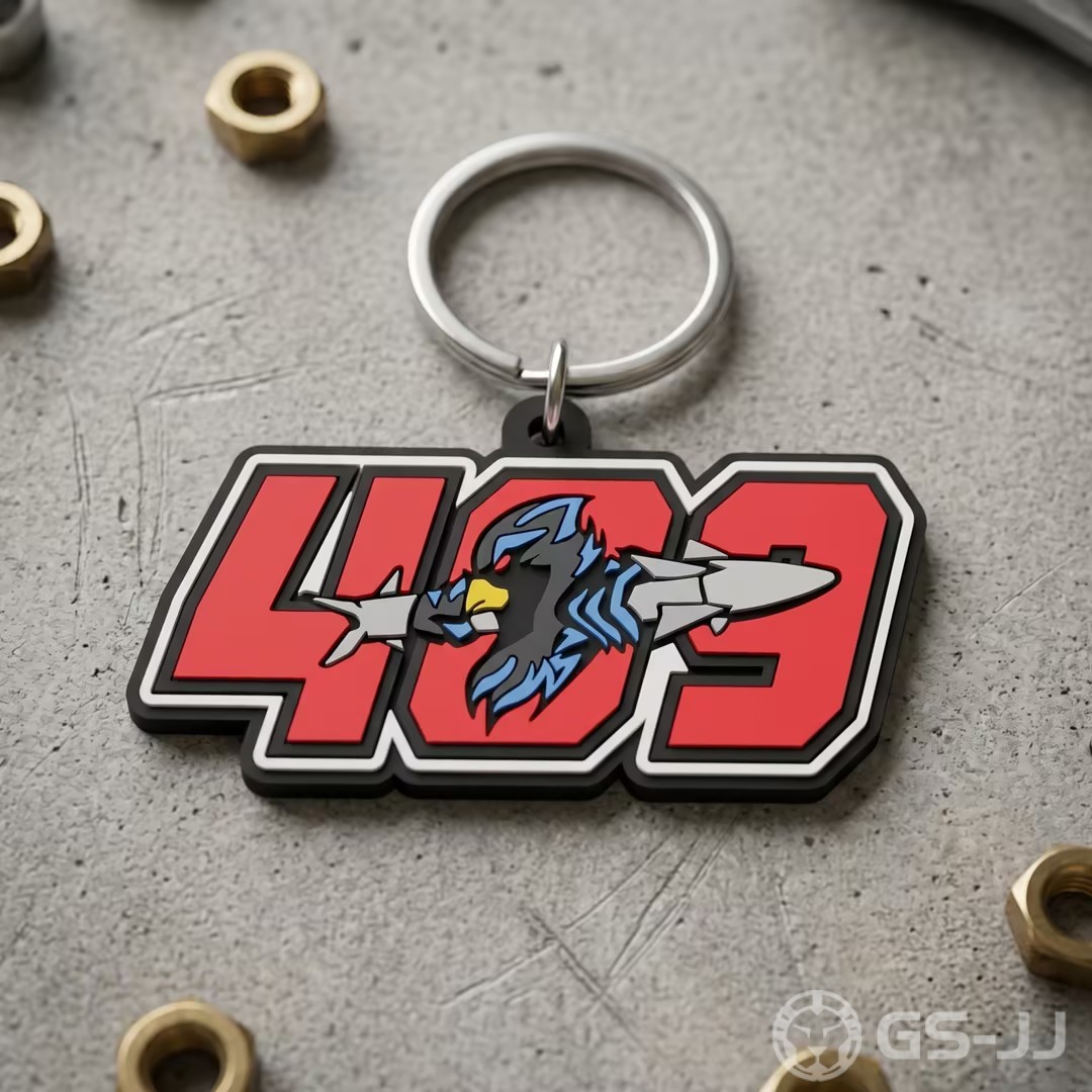 custom rubber keychain for team logo