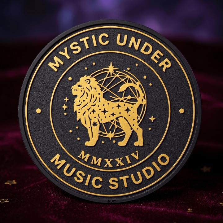 Mystic Under Music Studio PVC Coasters