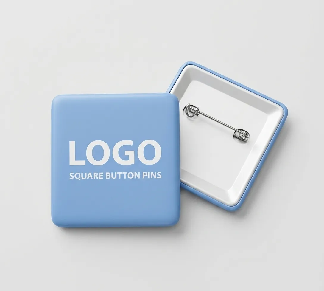 Square Button Pins