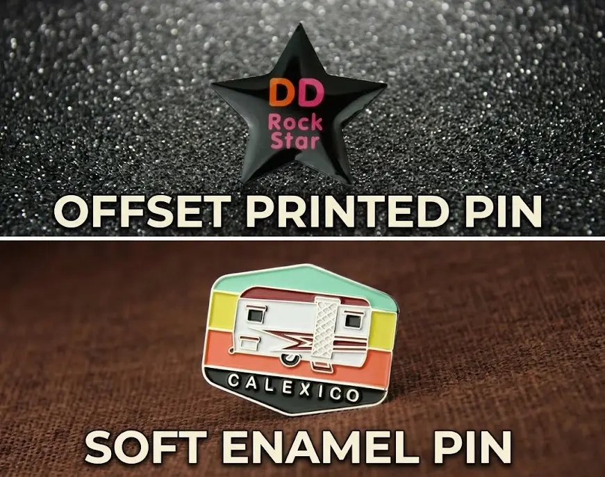 What is the Difference Between Offset Printed Pins and Enamel Pins