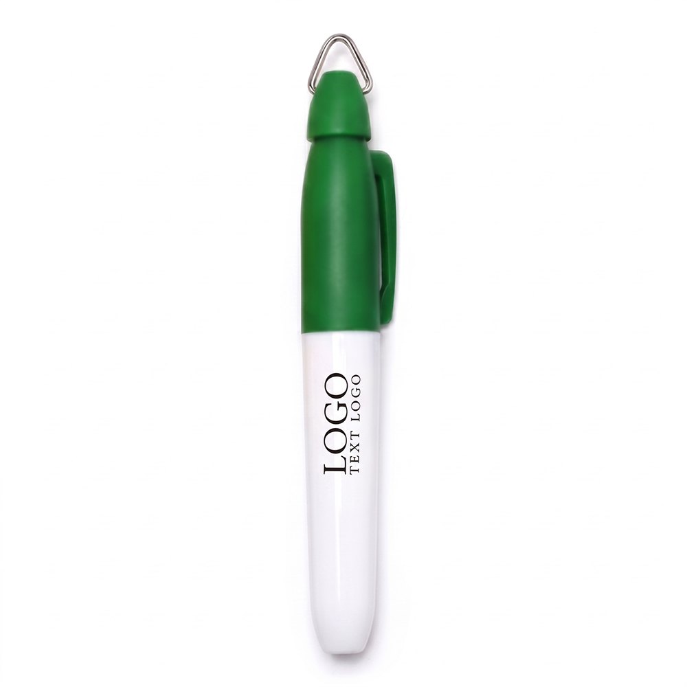 Custom Color Mini Permanent Marker Green with Logo Custom Color Mini Permanent Marker Green with Logo