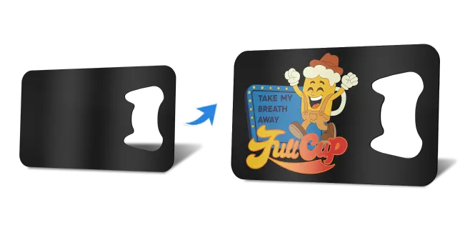 Custom Bottle Opener Card Black Custom Bottle Opener Card Black