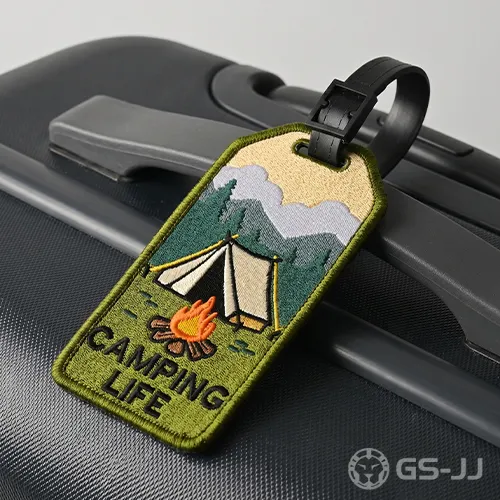 Custom Embroidered Camping Luggage Tags Custom Embroidered Camping Luggage Tags