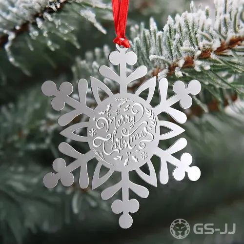Snowflake Engraved Custom Metal Ornaments Snowflake Engraved Custom Metal Ornaments