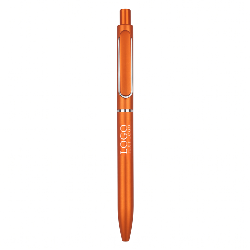 Customized Metallic Retractable Signature Pens+orange with logo Customized Metallic Retractable Signature Pens+orange with logo