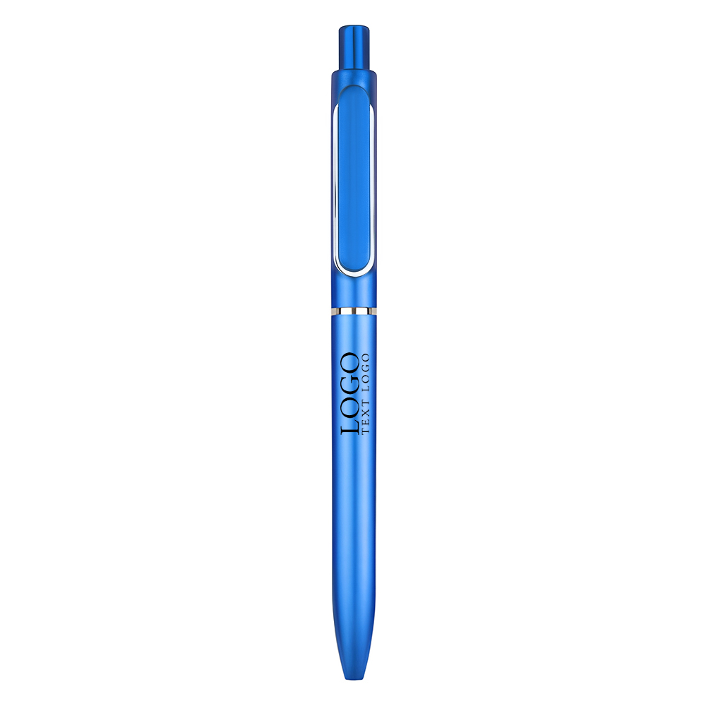 Customized Metallic Retractable Signature Pens+blue with logo Customized Metallic Retractable Signature Pens+blue with logo