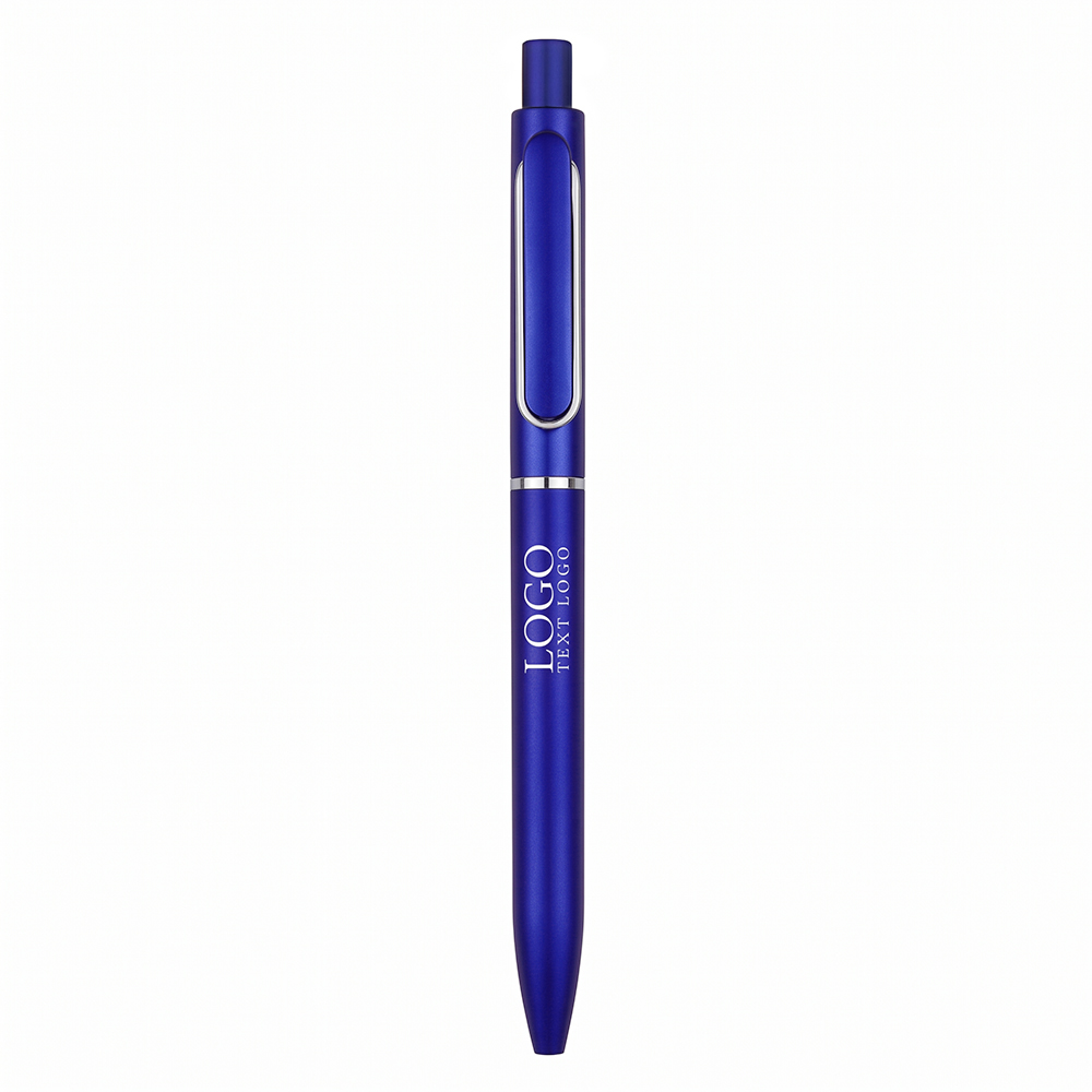 Customized Metallic Retractable Signature Pens+dark blue with logo Customized Metallic Retractable Signature Pens+dark blue with logo