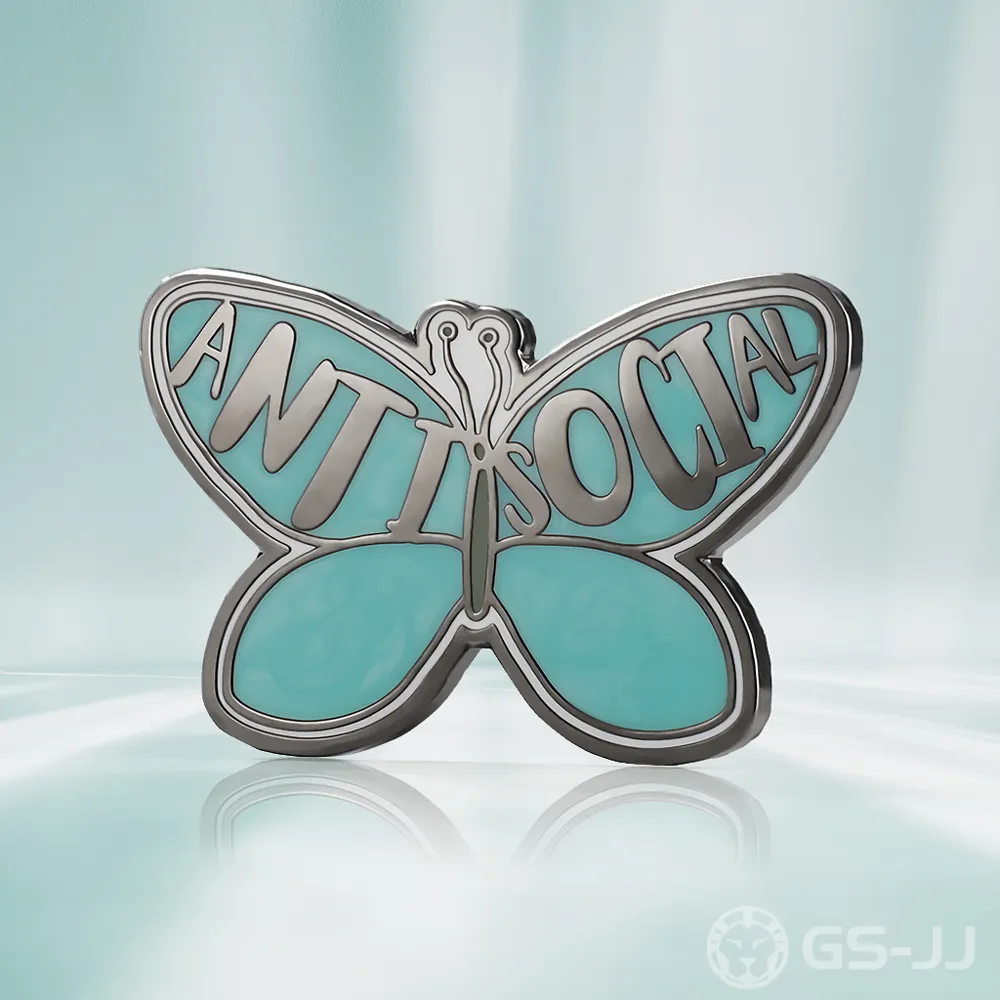 Antisocial Mint Pearlescent Butterfly Pin Antisocial Mint Pearlescent Butterfly Pin