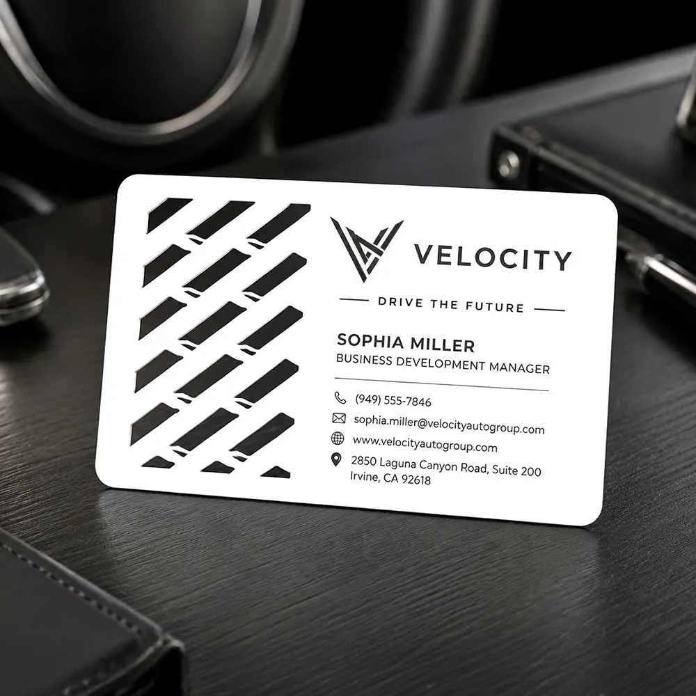 White Metal Business Cards White Metal Business Cards
