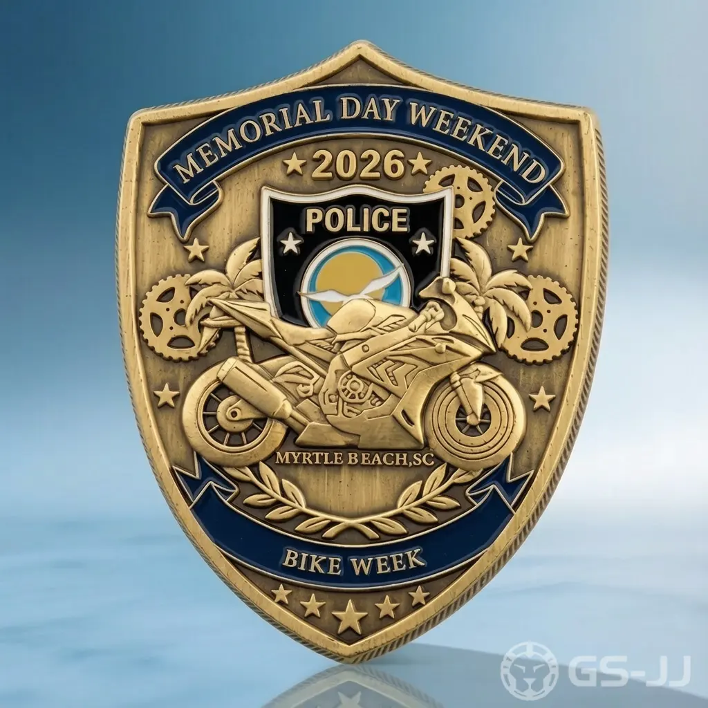 Police Motorcycle Challenge Coins Police Motorcycle Challenge Coins
