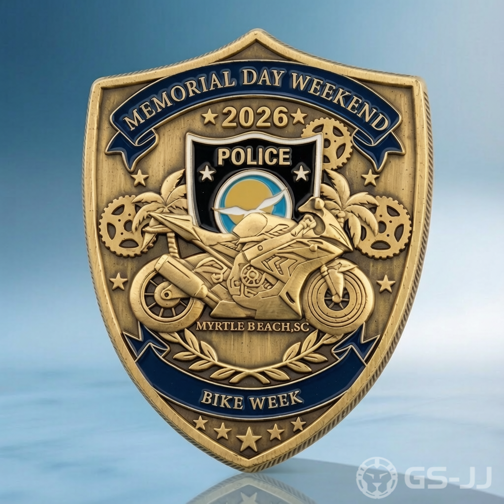 Police Motorcycle Challenge Coins Police Motorcycle Challenge Coins