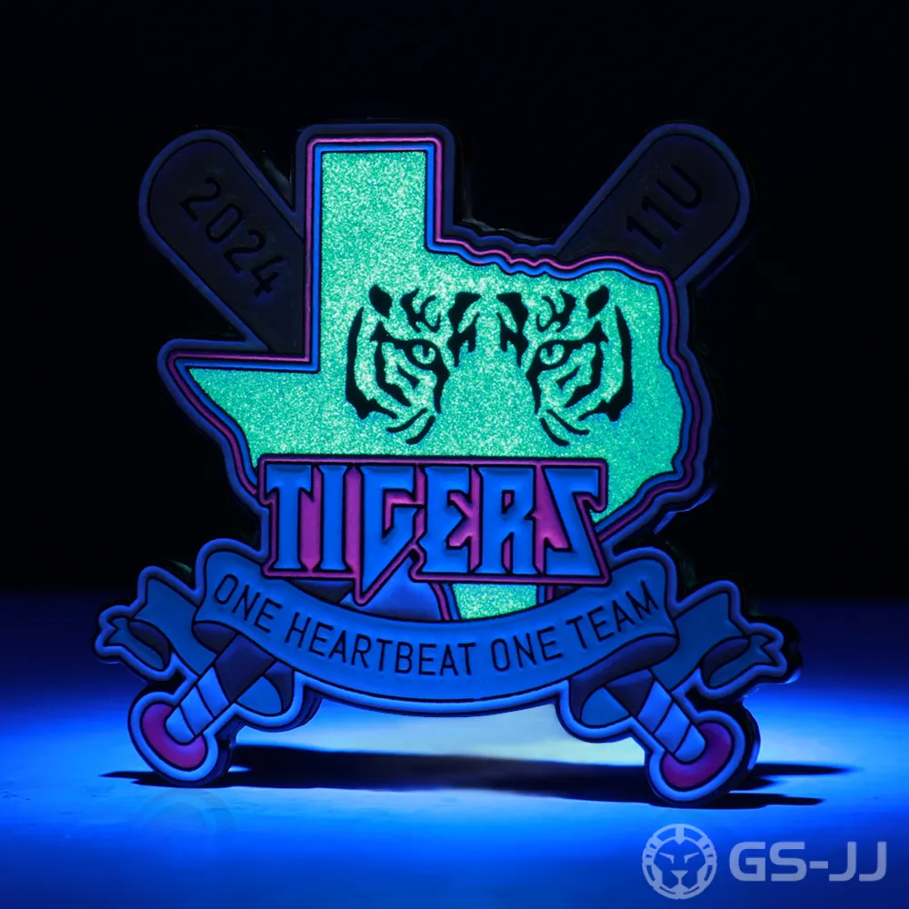 2024 11U Texas Double Tiger Baseball Glow In The Dark Custom Pin 2024 11U Texas Double Tiger Baseball Glow In The Dark Custom Pin