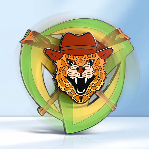 Cowboy Leopard Enamel Fidget Spinner