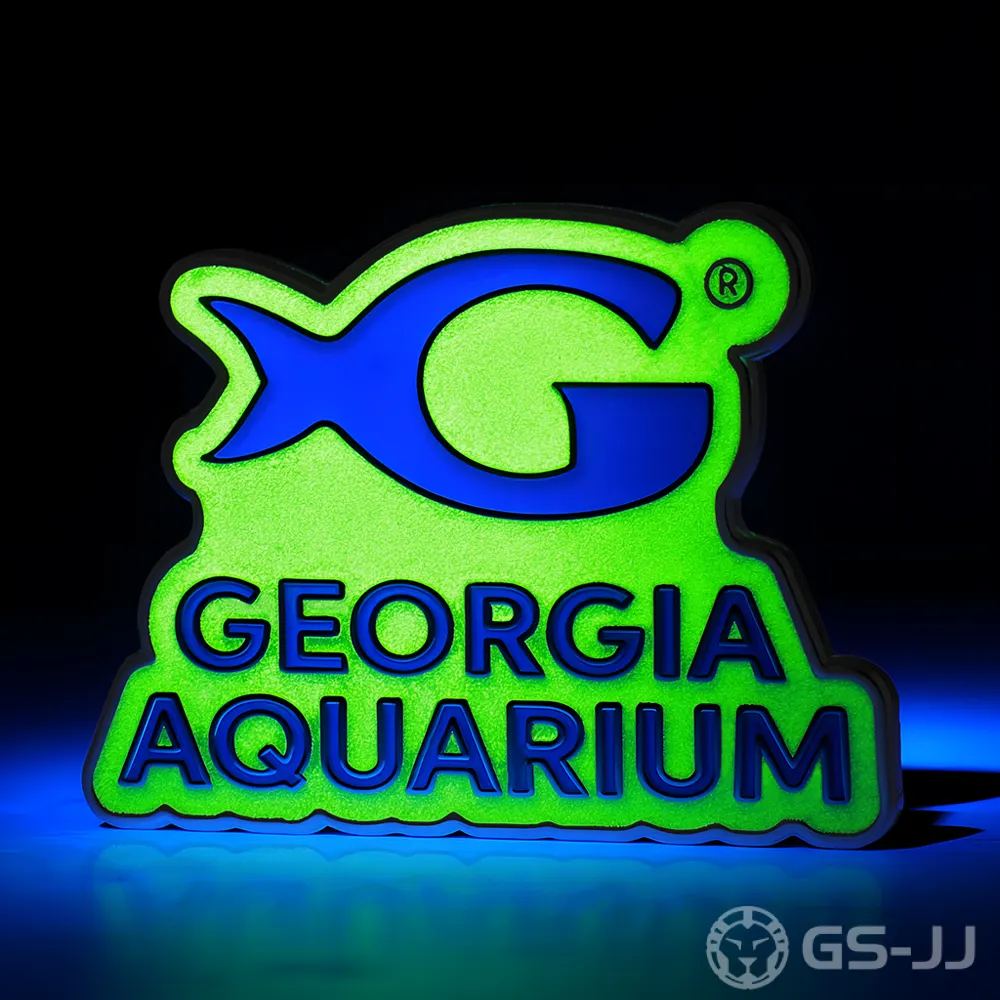 Green Fish Shape Georgia Aquarium Glow In The Dark Custom Pin Green Fish Shape Georgia Aquarium Glow In The Dark Custom Pin