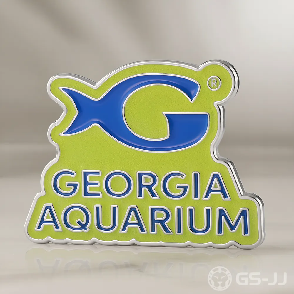 Green Fish Shape Georgia Aquarium Glow In The Dark Custom Pin Green Fish Shape Georgia Aquarium Glow In The Dark Custom Pin