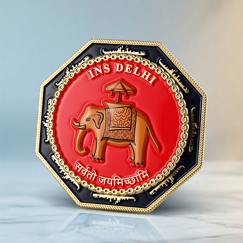 INS Delhi D61 Octagonal Enamel Fidget Spinner