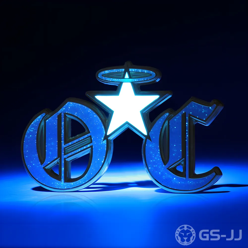 OC Star Halo Blue Glitter Glow In The Dark Custom Pin OC Star Halo Blue Glitter Glow In The Dark Custom Pin