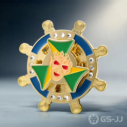 Pirate Ship Wheel Rhinestone Enamel Fidget Spinner Pirate Ship Wheel Rhinestone Enamel Fidget Spinner