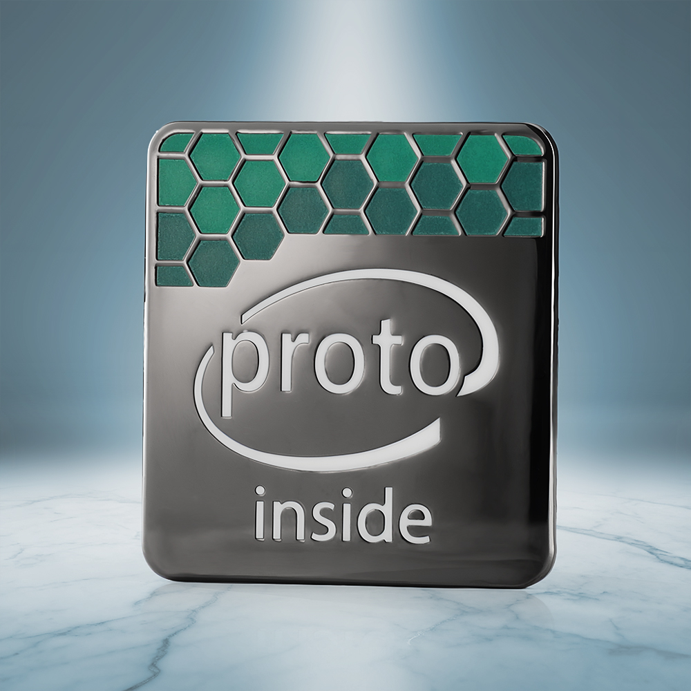 Proto Inside Honeycomb  Square Glow In The Dark Custom Pin