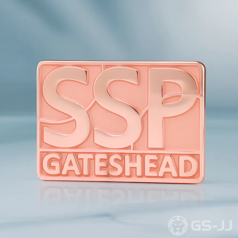 SSP Gateshead Letter Rectangle Shiny Copper Pin SSP Gateshead Letter Rectangle Shiny Copper Pin
