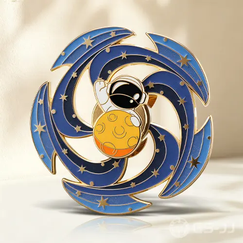 Starry Swirl Moon Hug Astronaut Enamel Fidget Spinner Starry Swirl Moon Hug Astronaut Enamel Fidget Spinner