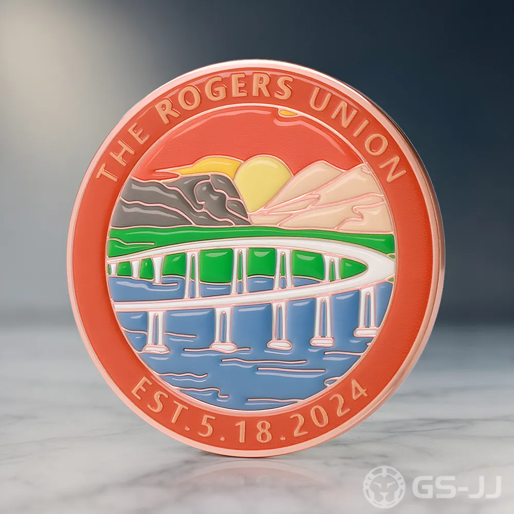 The Rogers Union Landscape Bridge Shiny Copper Pin The Rogers Union Landscape Bridge Shiny Copper Pin