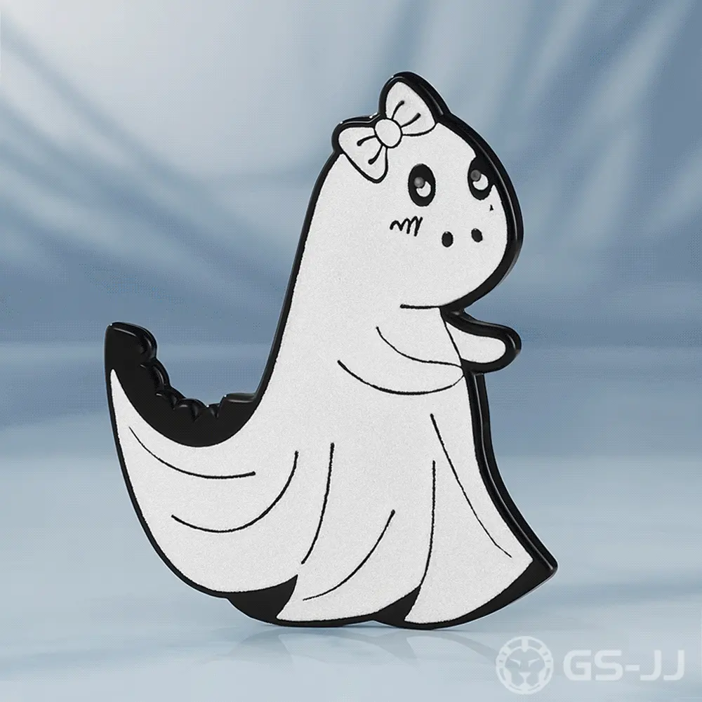 Dinosaur Ghost With Bow Glow In The Dark Custom Pin Dinosaur Ghost With Bow Glow In The Dark Custom Pin