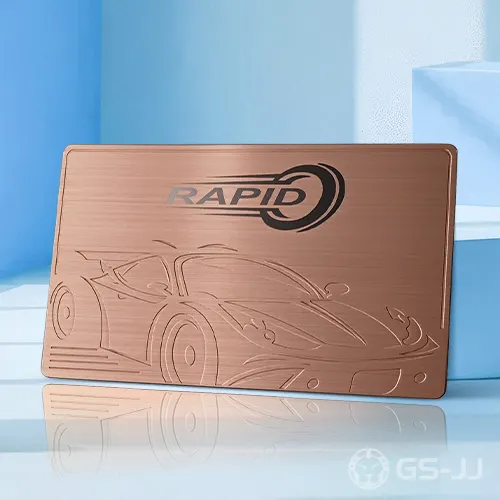 Embossed Car Antique Copper Metal Business Cards Embossed Car Antique Copper Metal Business Cards