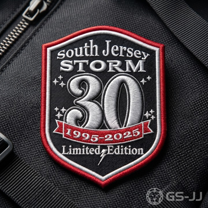 South Jersey Storm 30th Anniversary Shield 3D Embroidered Patch South Jersey Storm 30th Anniversary Shield 3D Embroidered Patch