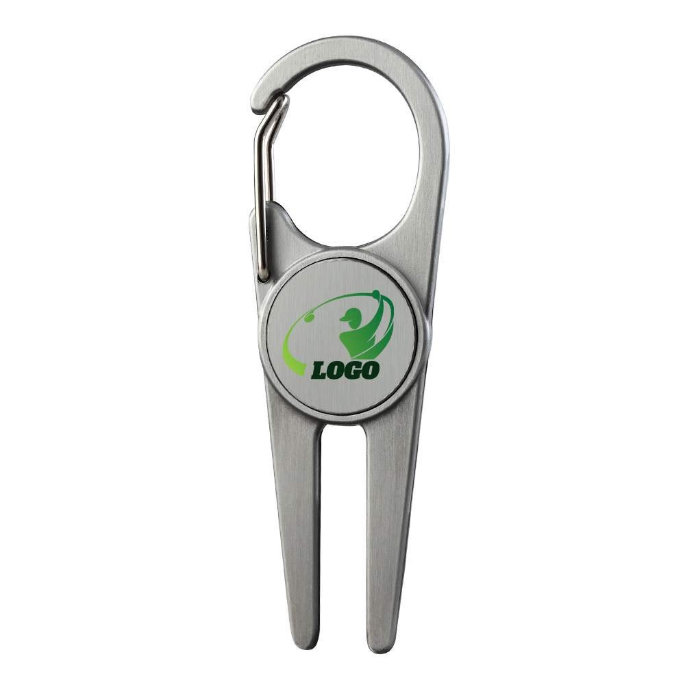 Deluxe Golf Divot Tool Set with Ball Markers Silver with Logo Deluxe Golf Divot Tool Set with Ball Markers Silver with Logo