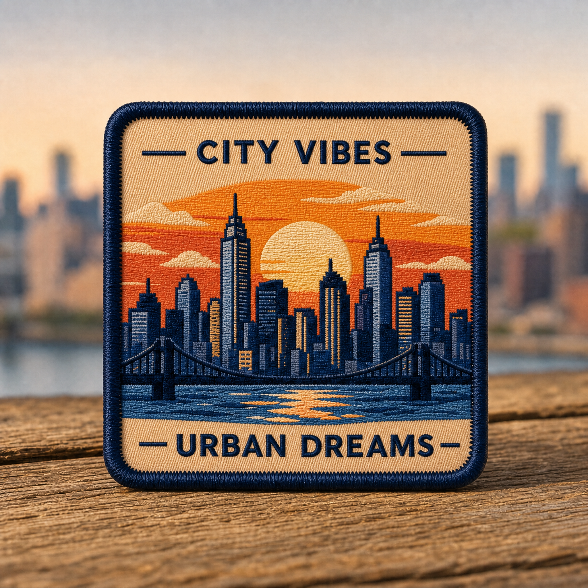 CITY VIBES Full Embroidered + Full Printed Patches