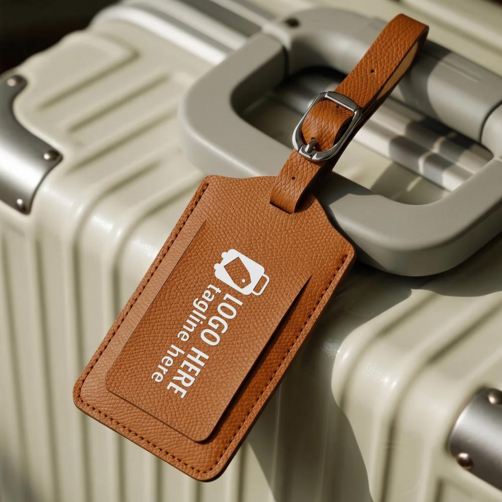 Classic Faux Leather Luggage Tag