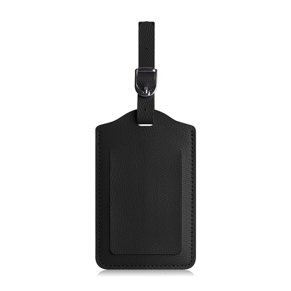 Classic Faux Leather Luggage Tag Black Classic Faux Leather Luggage Tag Black