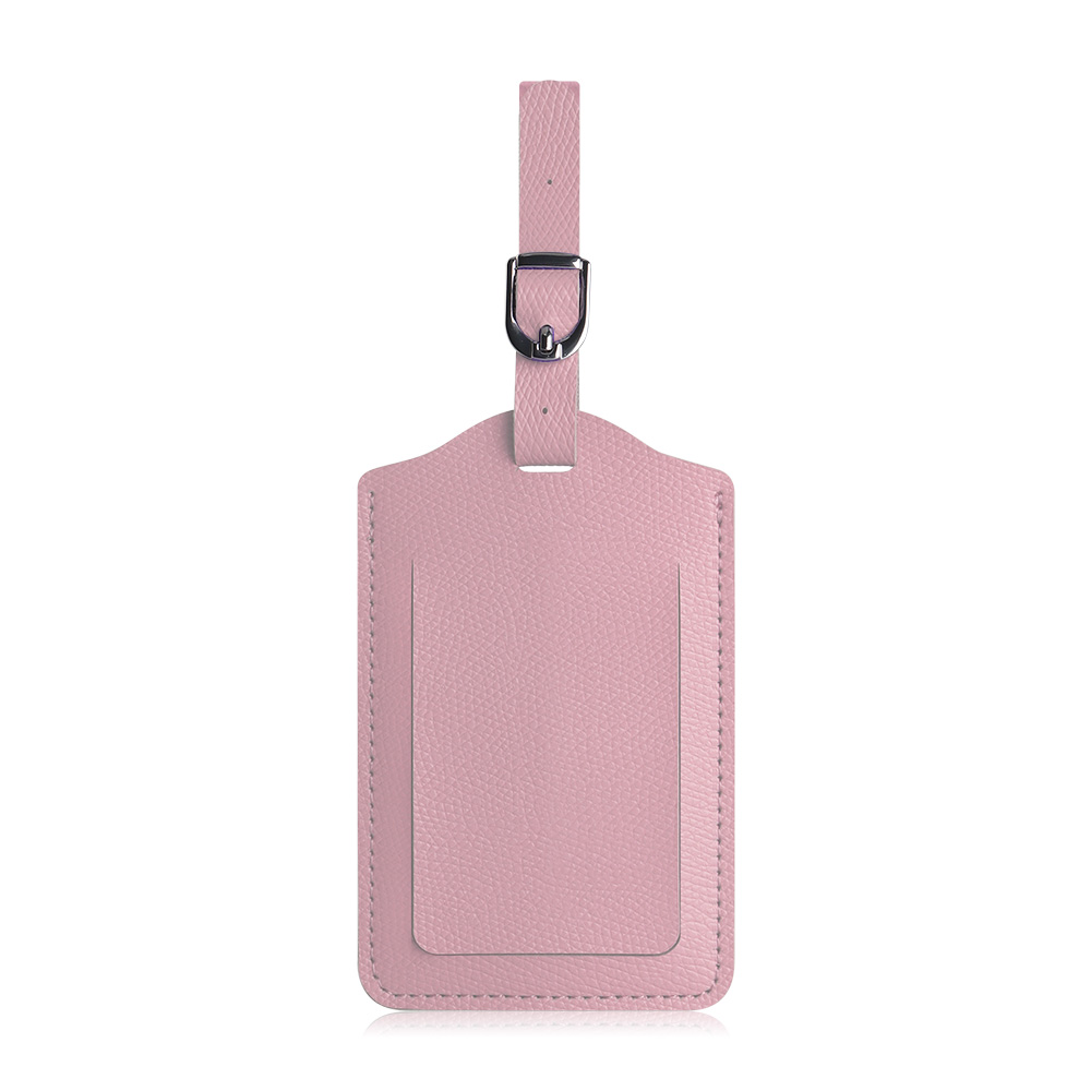 Classic Faux Leather Luggage Tag Pink Classic Faux Leather Luggage Tag Pink