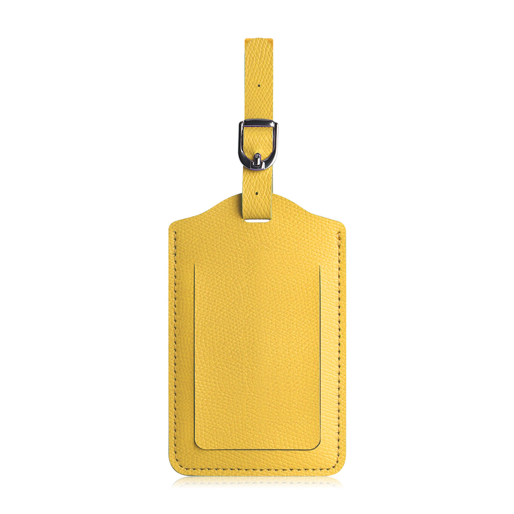 Classic Faux Leather Luggage Tag Yellow Classic Faux Leather Luggage Tag Yellow