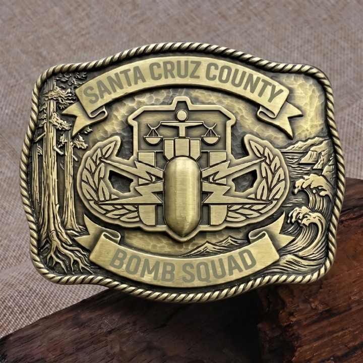 County Bomb Squad Western Belt Buckles