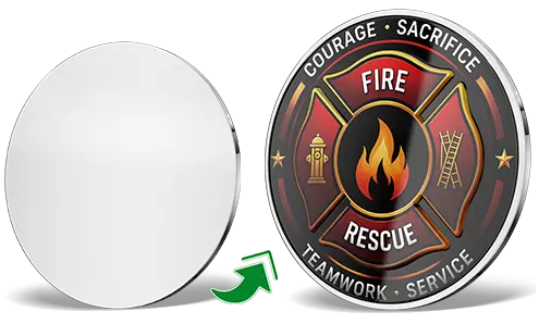 Fire Rescue Team Shiny Silver Ball Markers Fire Rescue Team Shiny Silver Ball Markers