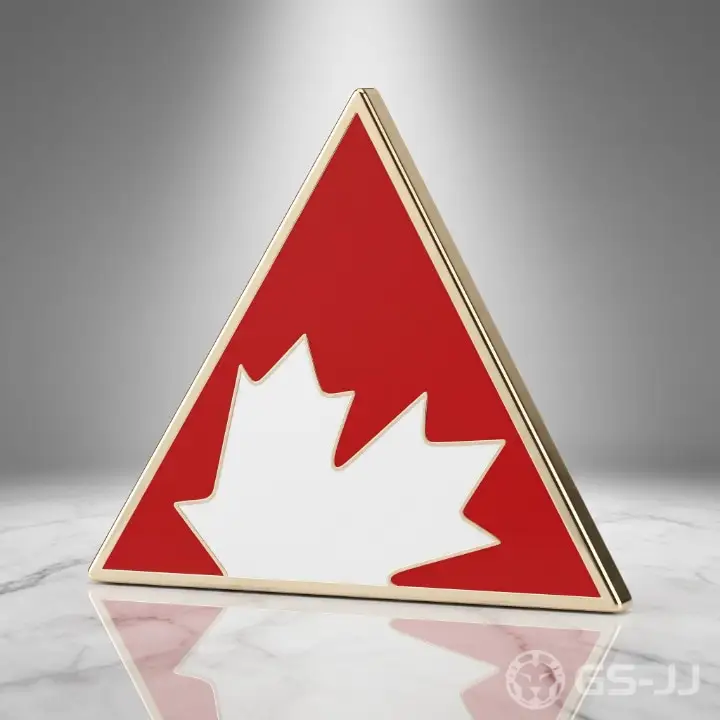 Triangle Maple Leaf Hard Enamel Pins Triangle Maple Leaf Hard Enamel Pins
