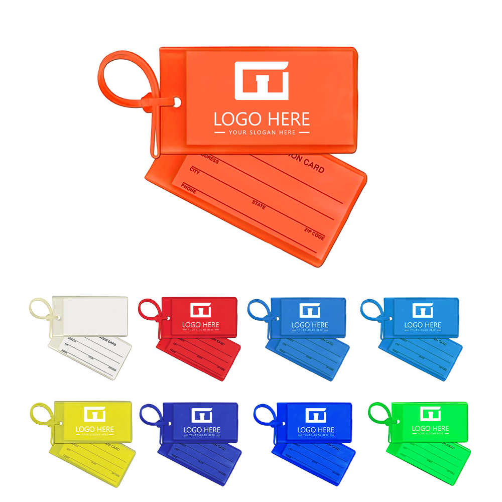 Colorful PVC Luggage Tags With Strap