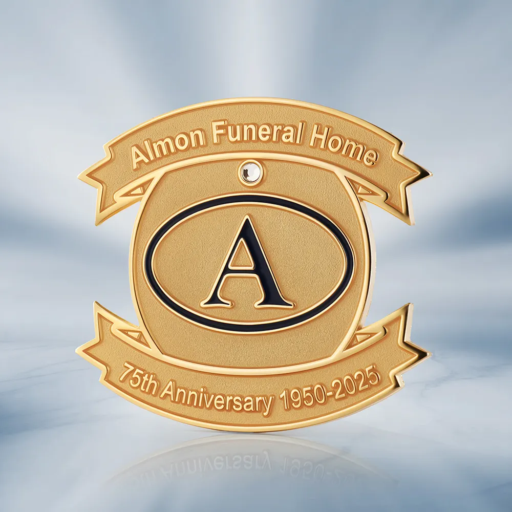 Custom 75th Anniversary Corporate Lapel Pin