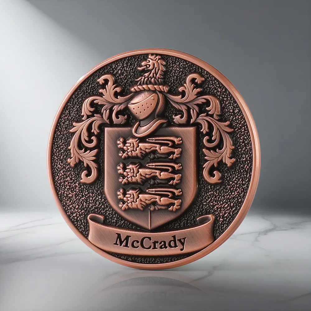 Custom McCrady Family Crest Antique Copper Pin Custom McCrady Family Crest Antique Copper Pin
