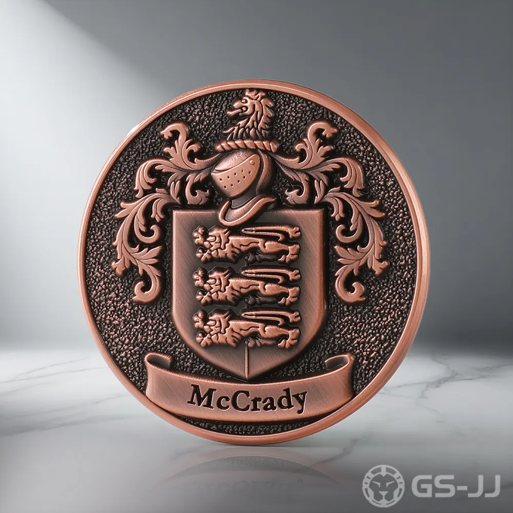 Custom McCrady Family Crest Antique Copper Pin Custom McCrady Family Crest Antique Copper Pin