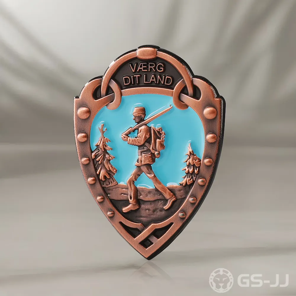 Custom Soldier Military Antique Copper Pin Custom Soldier Military Antique Copper Pin