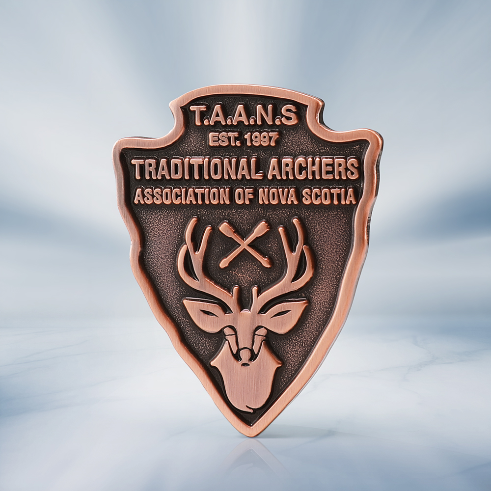 Custom Traditional Archers Association Antique Copper Pin