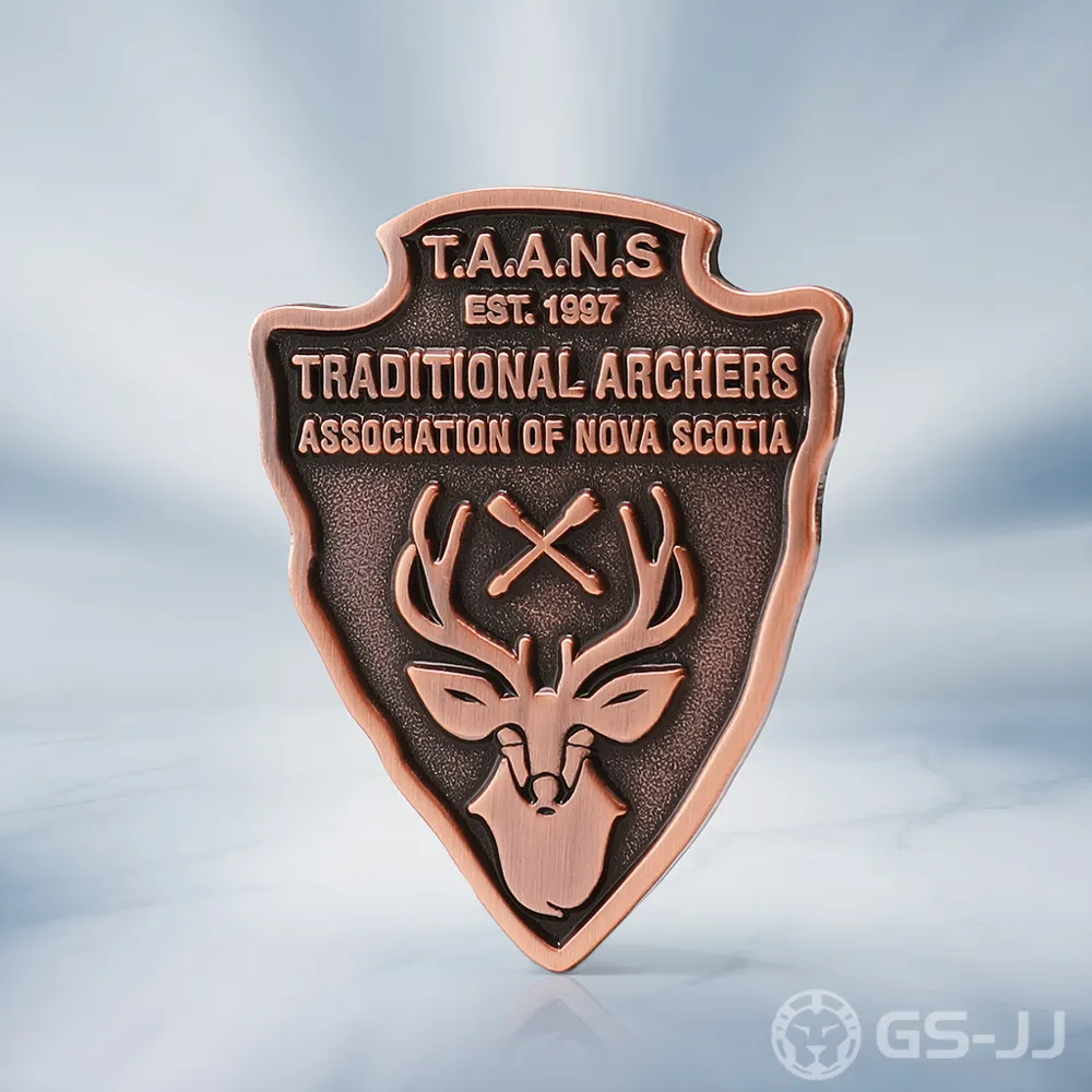 Custom Traditional Archers Association Antique Copper Pin Custom Traditional Archers Association Antique Copper Pin