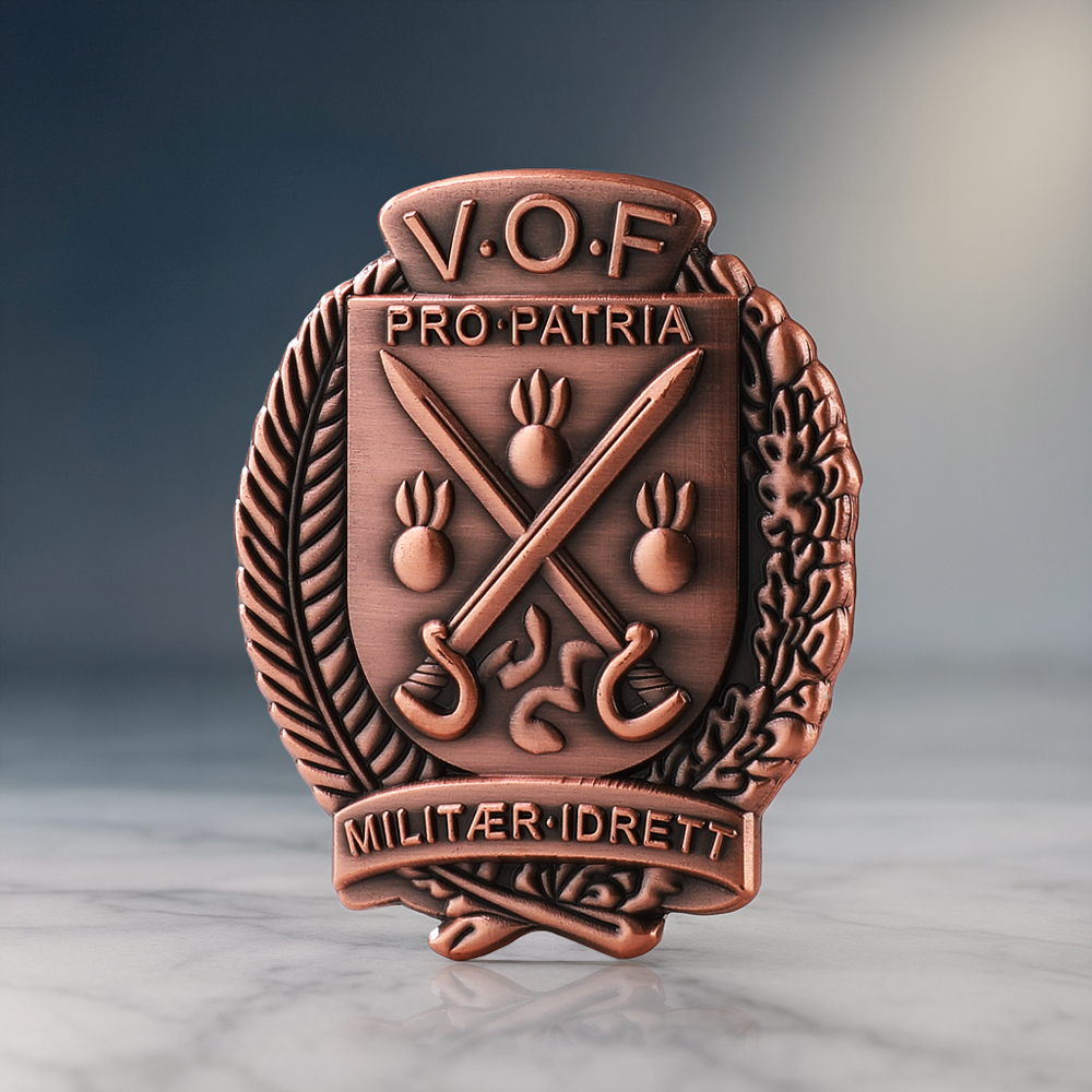 Custom V.O.F Militær Idrett Antique Copper Pin